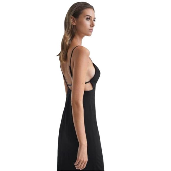 REISS Rochelle Strappy Midi Dress in Black Size 10‎ - Picture 3 of 16